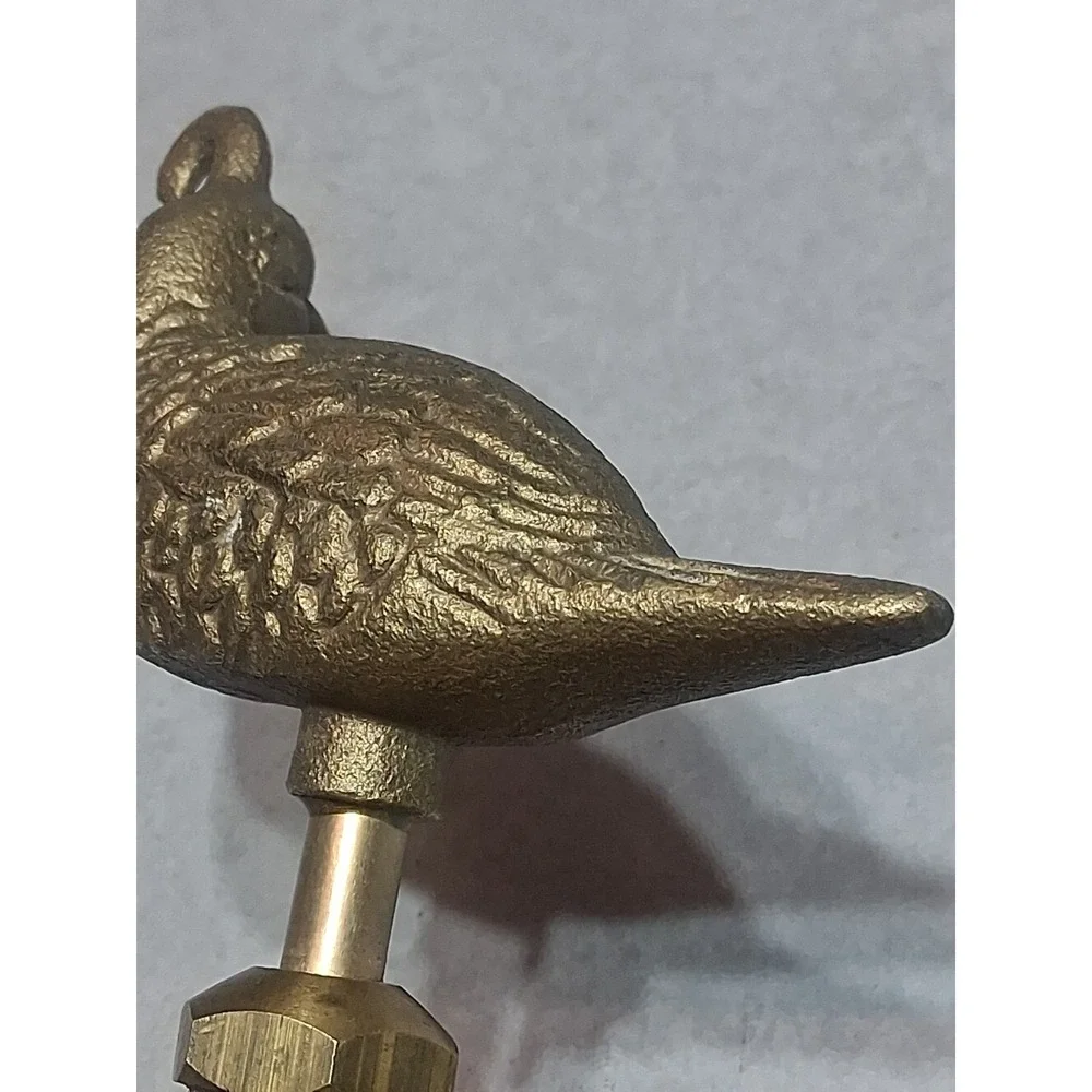 Vintage Solid BRASS BRONZE Quail Handle Spigot Water Faucet 🕊